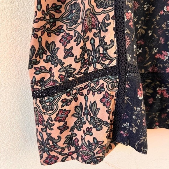 Bass Pro Shops Bob Timberlake Pink Blue Floral Lace Boho Tunic Rayon Dress XXL - Picture 7 of 15